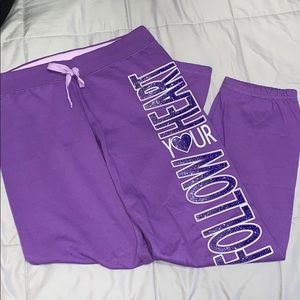 Glitter “Follow Your Heart” Sweatpants